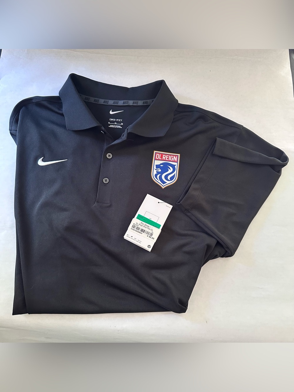 Nike Dri-Fit Seattle Reign FC Men's XL Varsity Polo Shirt Black OL NWT